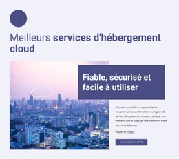Meilleurs Services D'Hébergement Cloud Modèle De Page De Destination