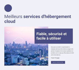 Meilleurs Services D'Hébergement Cloud - Modèle De Page HTML