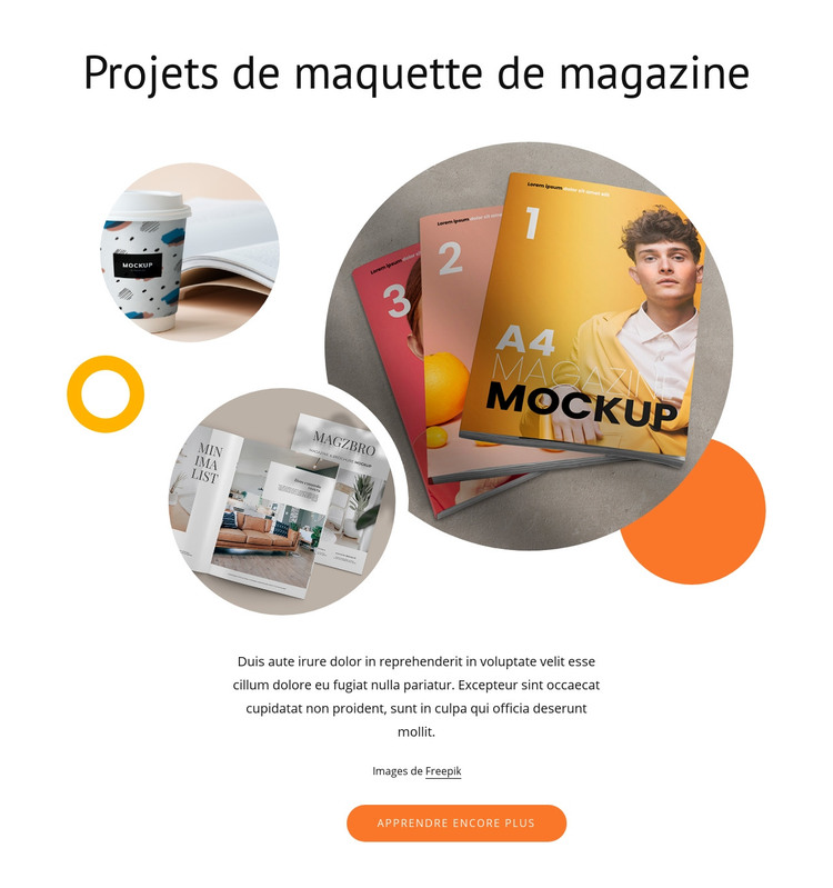 Maquettes de magazines Modèle HTML