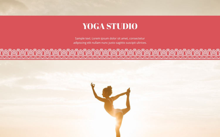 Yoga practice Homepage Design
