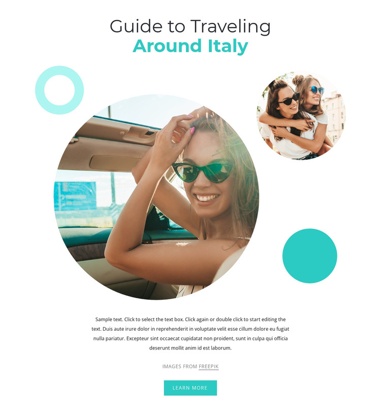 Traveling around Italy HTML Template