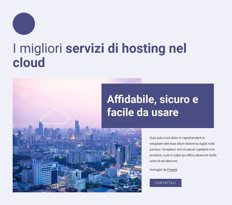 I migliori servizi di cloud hosting Modelli di Website Builder