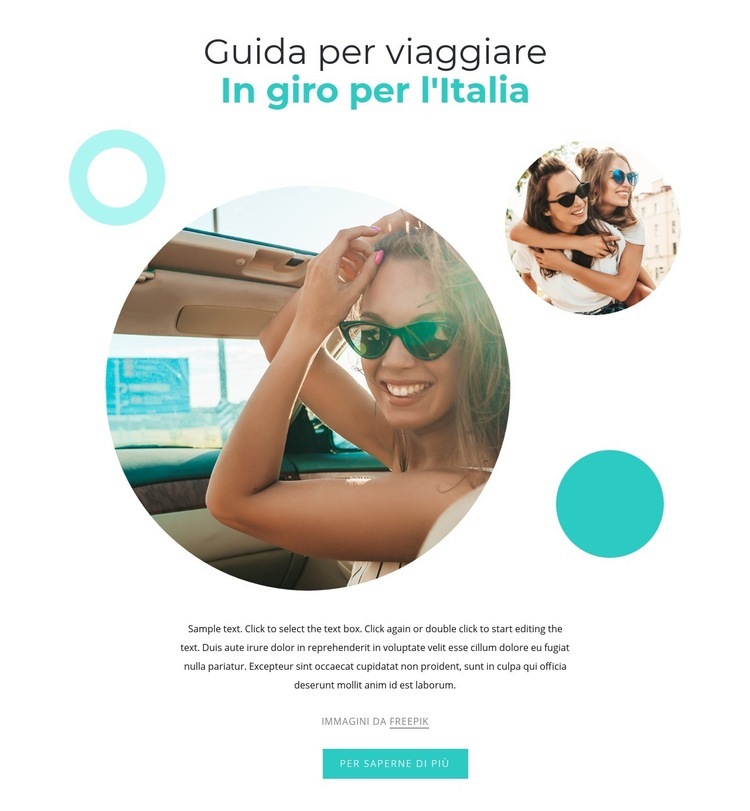 In giro per l'Italia Mockup del sito web