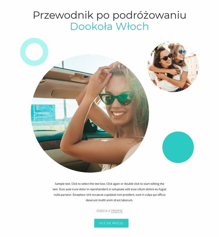 Podróżowanie po Włoszech Projekt strony internetowej