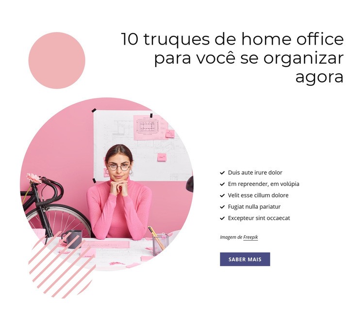 10 hacks de home office Design do site