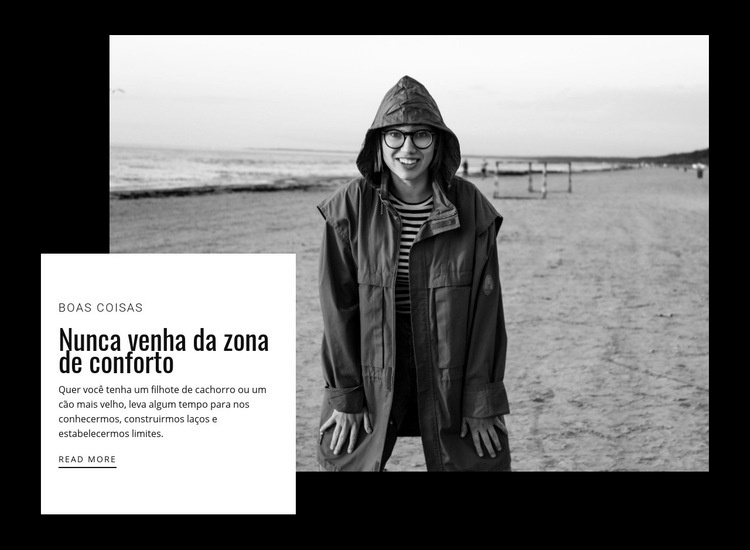 Venha da zona de conforto Tema WordPress