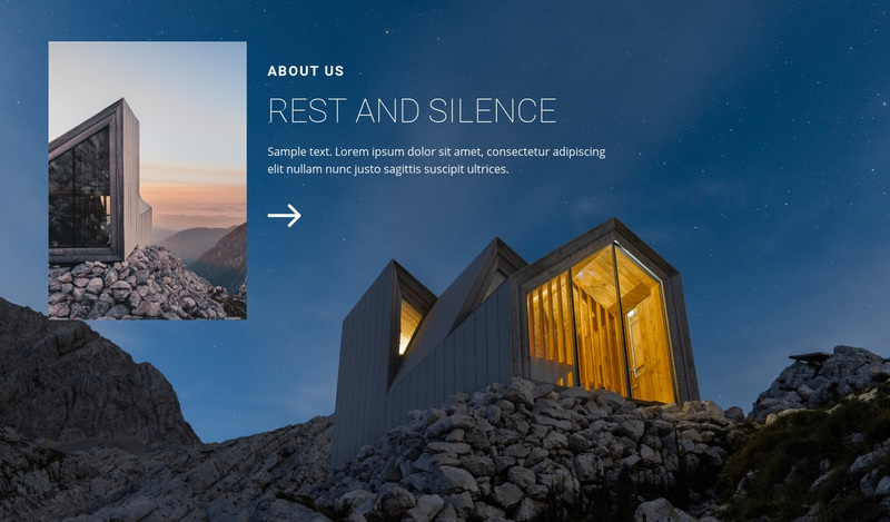 Rest and silence Web Page Design