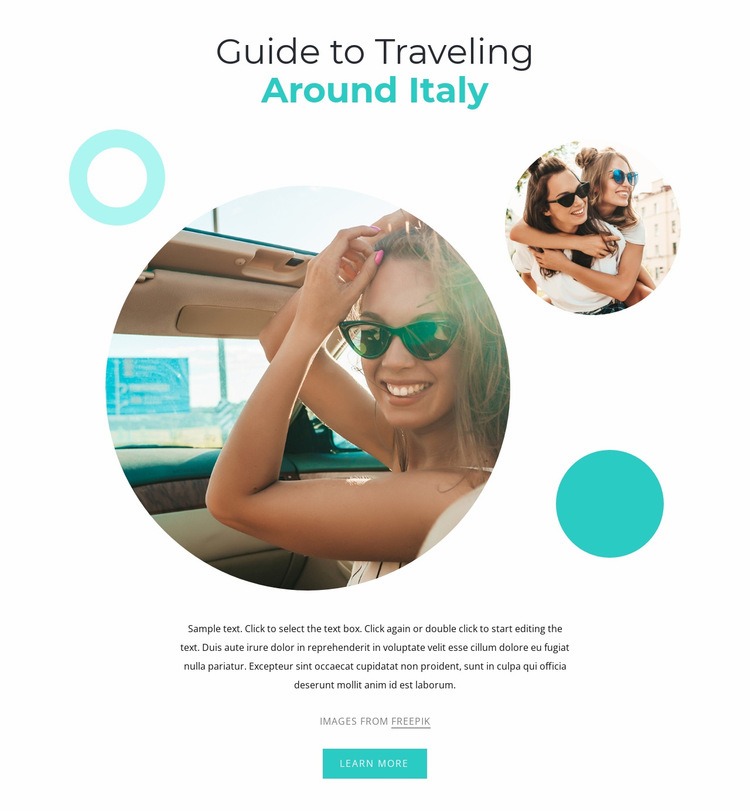 Traveling around Italy Wix Template Alternative