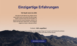 Einzigartige Erlebnisse WordPress-Theme