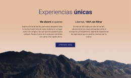 Experiencias Únicas - HTML Generator Online