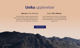 Unika Upplevelser - Professionell Webbdesign