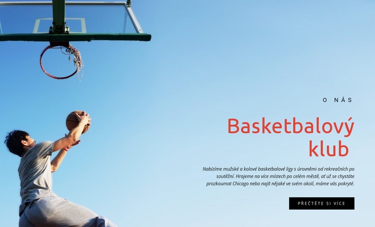 Sportovní basketbalový klub Šablona HTML