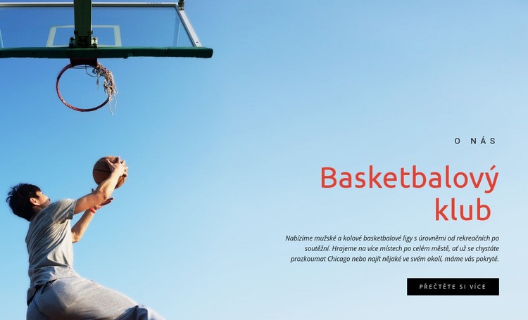 Sportovní basketbalový klub Téma WordPress