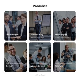 Unsere Produkte Und Dienstleistungen - Site Mit HTML-Vorlagen-Download