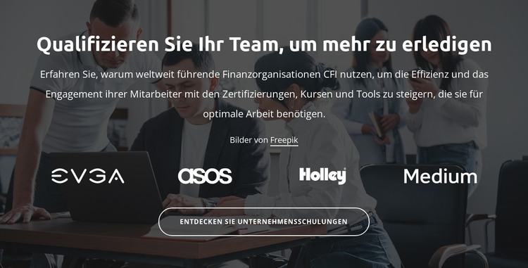 Bilden Sie Ihr Team weiter, um mehr zu erreichen HTML-Vorlage