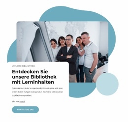 Entdecken Sie Unsere Bibliothek Mit Lerninhalten - HTML Website Builder