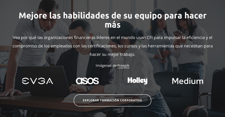 Mejore las habilidades de su equipo para hacer más cosas Plantillas de creación de sitios web