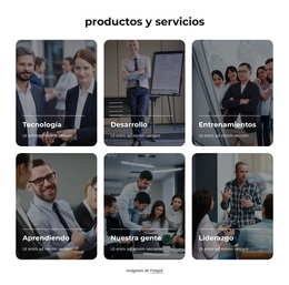 Nuestros Productos Y Servicios - Tema Moderno De WordPress