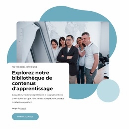 Explorez Notre Bibliothèque De Contenus D'Apprentissage - HTML Website Builder