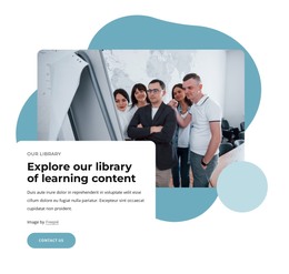 Explore Our Library Of Learning Content - Web Development Template