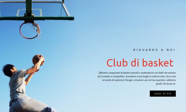 Club di basket sportivo Modelli di Website Builder