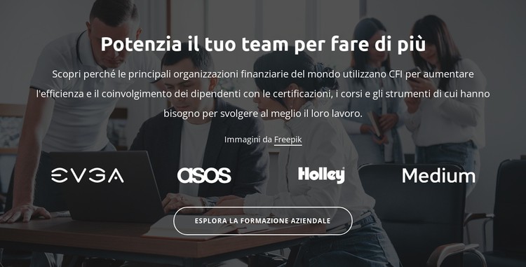 Potenzia la tua squadra per fare di più Modello CSS