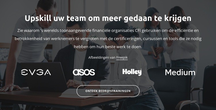 Upskill uw team om meer gedaan te krijgen Bestemmingspagina