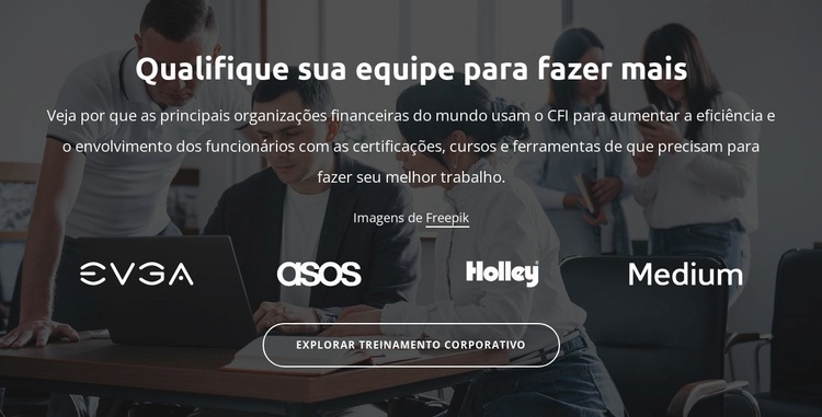 Atualize sua equipe para fazer mais Maquete do site