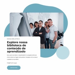 Explore Nossa Biblioteca De Conteúdo De Aprendizado - Modelo HTML5 De Página Única