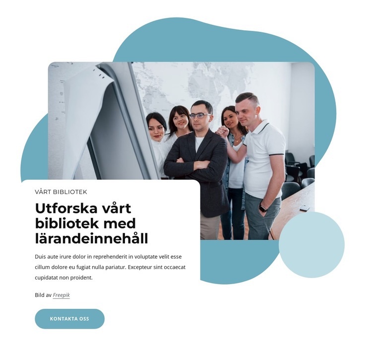 Utforska vårt bibliotek med lärande innehåll CSS -mall