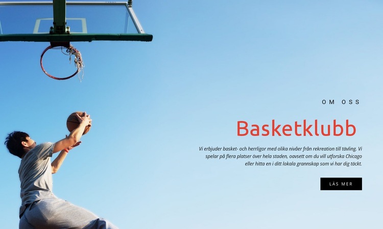 Sport basketklubb WordPress -tema