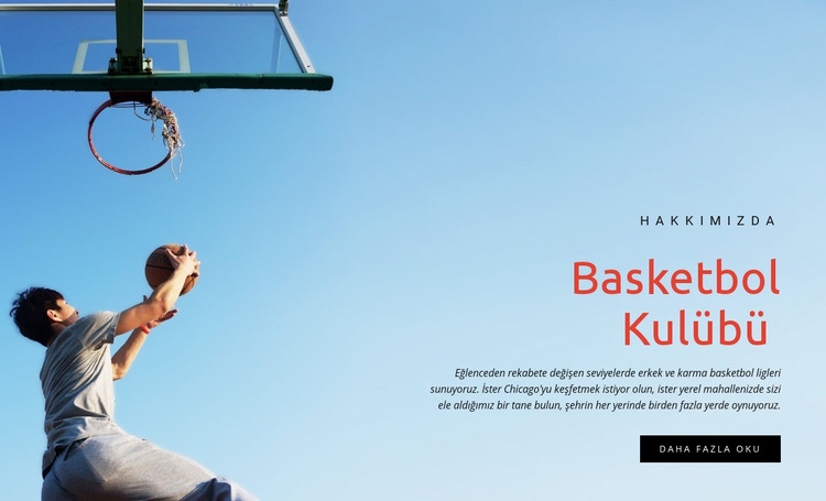 Spor basketbol kulübü Html Web Sitesi Oluşturucu