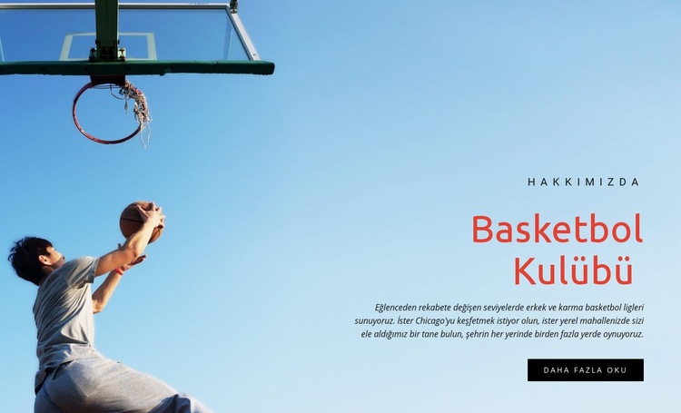 Spor basketbol kulübü Web Sitesi Mockup'ı