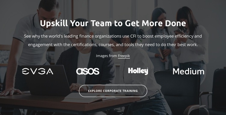 Upskill your team ti get more done Webflow Template Alternative