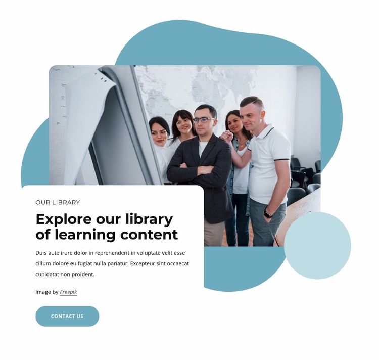 Explore our library of learning content Website Builder Templates