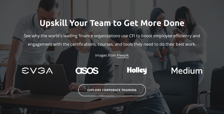 Upskill your team ti get more done Website Builder Templates
