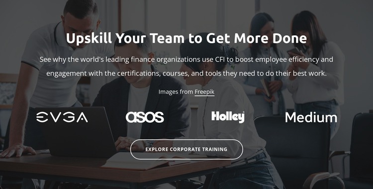 Upskill your team ti get more done Website Mockup