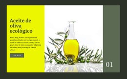 Diseño Web Gratuito Para Aceite De Oliva Ecológico