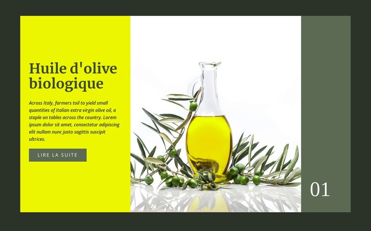 Huile d'olive biologique Modèle Joomla