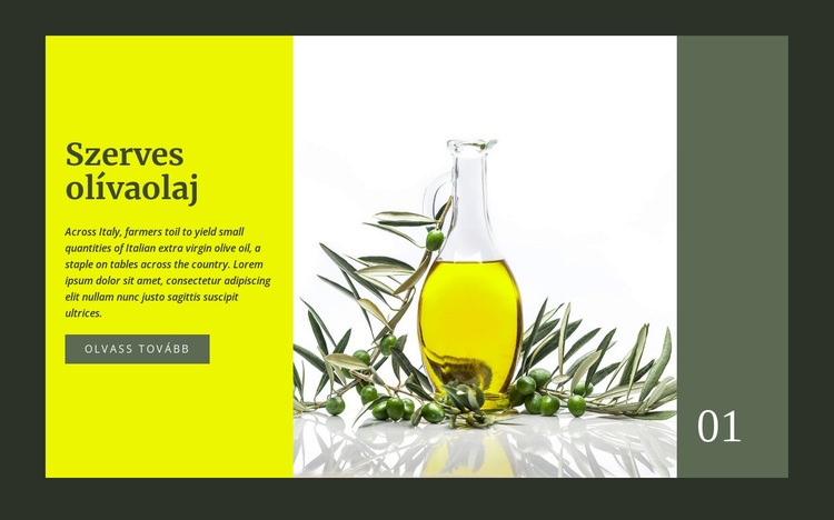 Bio olívaolaj Weboldal sablon