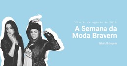 Evento Da Indústria Da Moda Modelo De Site