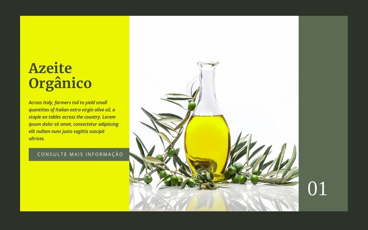 Azeite orgânico Template CSS