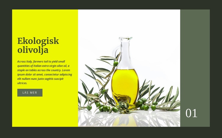 Ekologisk olivolja Webbplats mall