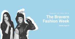 Fashion Industry Event - Drag & Drop Web Page Design