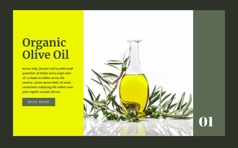 Organic olive oil Web Page Designer