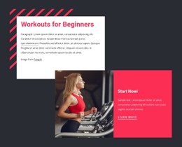 Free CSS Layout For Workouts For Beginners