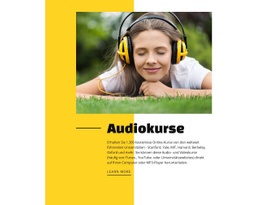 Audiokurse Und -Programme - Anpassbare Vorlage