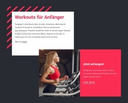 Fantastisches Website-Design Für Workouts Für Anfänger