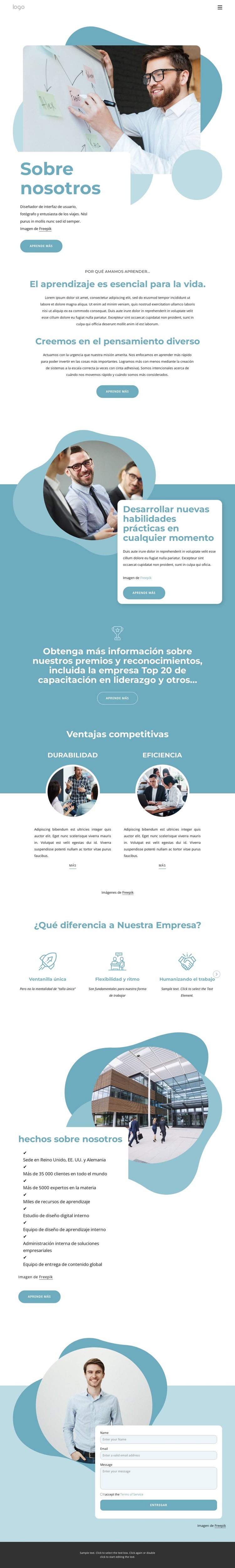 Creando un espíritu de aprendizaje. Plantillas de creación de sitios web