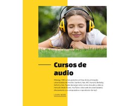 Cursos Y Programas Educativos De Audio Plantilla Responsiva Html5